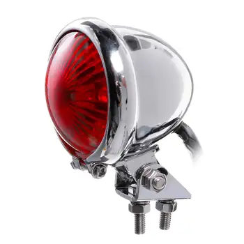 Univerzalno motorno kolo, Dimno Črna Rdeča Leča 12V LED Nastavljiva Cafe Racer Stop Rep Svetlobe Motocikla Zavore Zadaj Lučka Luč