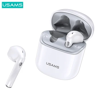 USAMS TWS 5.0 Bluetooth Slušalke Brezžične Stereo Čepkov 14.2 mm Dinamične Slušalke HiFi Čepkov Za Android IOS Pametne telefone