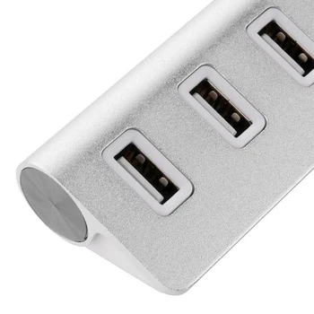 USB2.0 Štiri Vrata USB Prenosni Visoke Hitrosti Expander Splitter Aluminija, Pesta Adapter Tablet 4 Vrata