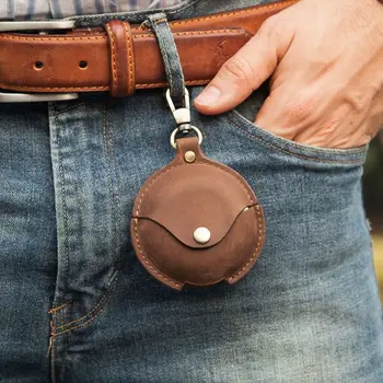 Usnjena torbica, ki je Zaščitni ovitek Torbica z Keychain za Huawei Freebuds 3 Brezžične Bluetooth Slušalke