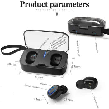 VAORLO 5.0 Binaural Klicanje Podjetja TWS Bluetooth Slušalke Res Brezžične Stereo Glasba Šport Slušalka Slušalke Za Šef Voznik Moški