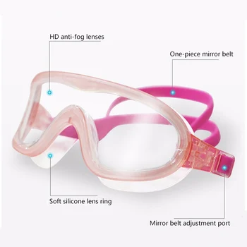 Velik Okvir Anti Meglo Plavalna Očala otroci Strokovnjaki HD Nepremočljiva potapljanje zaščitna očala, opremo za Otroke očala za bazen