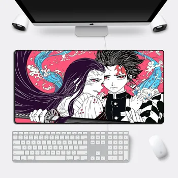 Velika Anime Demon Slayer Kimetsu ne Yaiba 60x30cm Mouse Pad Igralec Zaklepanje Rob Igralne Otaku Laptop Desk Računalniška Tipkovnica Mat