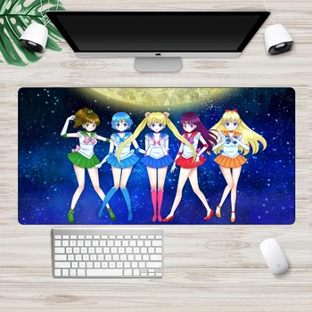 Velika Sailor Moon Otaku Anime Mouse Pad XL Risanka Seksi Dekle 60x30cm Gaming Mousepad Igralec Trajne Zaklepanje Roba Računalnika, Mat