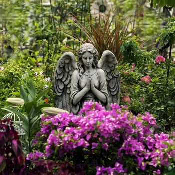Velika Velikost Vrta Vile Dvorišče Molitev Angel Skulpture Na Prostem Tla Krajine Obrti Dekoracijo Vrtnarjenje Živil Figur