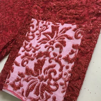 Velike Rdeče bleščice očesa tkanine, čipke ZP2, afriške čipke tkanine 2018 visoke kakovosti ,švicarski voile čipke v švici