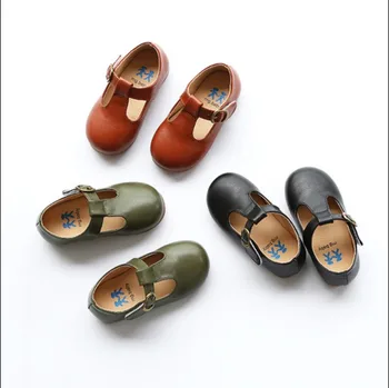 Visoka kakovost otroke usnjeni čevlji otroci obutev dekleta letnik enotni čevlji šoli ravno čevlji