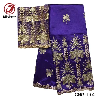 Vroče prodaje indija design vezenine, čipke tkanine sequins george čipke tkanine atrovirens čipke tkanine za poroko CNG-19