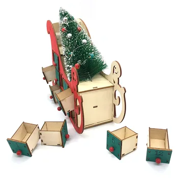 Vroče Prodajo 24 Odštevanje Božični Koledar Doma Sani Koledar Lesene Božični Okraski, Polje 2021 Novo Leto, Božič Darilo Doma Dekor