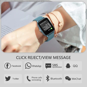 Vwar P8 PLUS Pametno Gledati Moške Zavrtite Gumb IP67 Smartwatch 1.7 Palčni HD Zaslon, Športne Ženske Smartwatch 24H Srčni utrip za Xiaomi