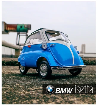 WELLY 1:18 BMW Isetta modra avto zlitine avto model simulacije avto dekoracijo zbirka darilo igrača tlačno litje model boy toy