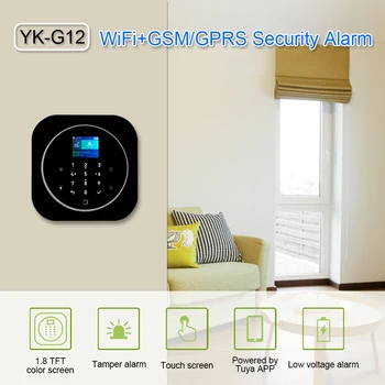 Wifi GSM Alarmni Sistem Za Android in iOS Tuya Alarm 433MHz Brezžični Doma Protivlomni Varnostni Alarm TFT LCD zaslon Dotik Tipkovnico 11 Jezikih