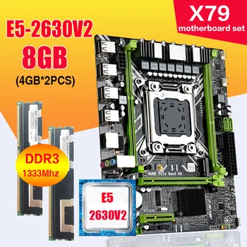 X79 D motherboard LGA2011combos E5-2630 V2 CPU 2pcs x 4 GB = 8GB DDR3 RAM 1333 PC3 10600 Memory