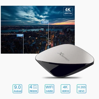X88 (Konfiguracija 4 + 32) Pro TV Box Dual Band WiFi Rk3318 4K HD Omrežja Set Top Box Android 9.0 NAS Plug