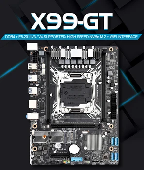 X99 Motherboard 2-Kanala nastavite z XEON E5 2620 V3 in 2pcs DDR4 4GB 2133MHZ ecc reg pomnilnik podporo M. 2 in WIFI