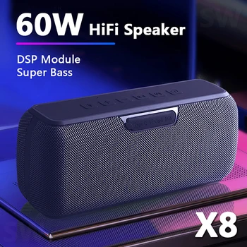 XDOBO X8 60 W Velika Moč Bluetooth Zvočnik Prenosni Nepremočljiva Glasbeni Center TWS Subwoofer Stolpec DSP Bas Soundbar Podpora TF AUX