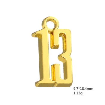 Yamily število Čare 12pcs--10 x 18 mm Antique Silver gold Ton 10-13 čare obesek za diy nakit, izdelava