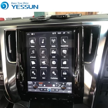 Yessun Android radio Avto Navigacija GPS Za TOYOTA Alphard Vellfire AH30~2018 Multimedijski predvajalnik, zaslon Navpičnem