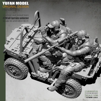 Yufan Model l 1/35 Nas Dvojno Ostrostrelec In Terrain Vozila Sestavljanje Modela + Smolo Vojak, Nevgrajene Yfww-1991