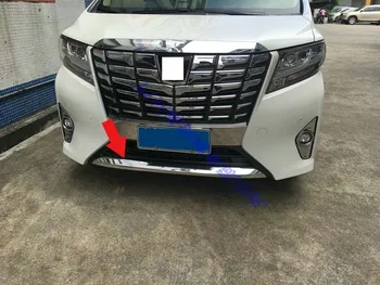 Za 2016-2018 Toyota luxuriousness Edition Alphard ABS Chrome Sprednji Odbijač Drsenju Zaščitnik Stražar Ploščo trim trakovi