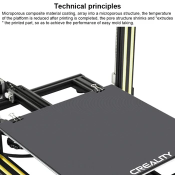 Za Edaja 3 3 Creality 3D Tiskalnik za Nalepke, 3D Carborundum Stekleno Ploščo Super Viskoznost Odbor Zamenjava