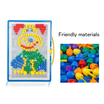 Za Otroke 296pcs Mozaik Sliko Puzzle Igrača za Otroke, Kompozitni Intelektualne Izobraževalne Gob Nohtov Komplet Igrač z Box