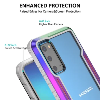 Za Samsung Galaxy S20 Ultra/S20 Plus Primeru Obrambni Ščit Serije Vojaški Razred Spusti Preizkušen, Anodiziranega Aluminija TPU Ohišje