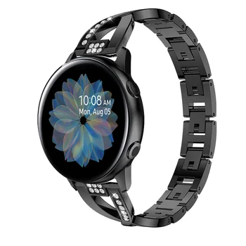 Za Samsung galaxy watch 3 41mm 45 mm Aktivna 2 44 mm 40 mm iz Nerjavečega Jekla, Trak pasu 20 mm 22 mm Watch band Kovinski Aolly Zapestnica