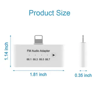 Za Strele FM Zvočna kartica FM Aduio Oddajnik Komplet Adapter Za iPhone