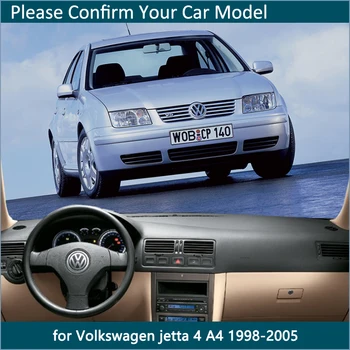 Za Volkswagen VW Jetta A4 MK4 Bora 1998~2005 1J Anti-UV nadzorni Plošči Mat Kritje Pad Notranje Sonce, Senco na Armaturno ploščo Avtomobila Dodatki