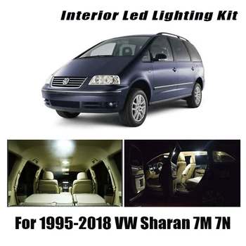 Za Volkswagen VW Sharan 7M 7N 1995-2018 Vozila LED Notranjosti Zemljevid Dome Trunk Lahka Kit Canbus Avtomobilske Razsvetljavo Pribor
