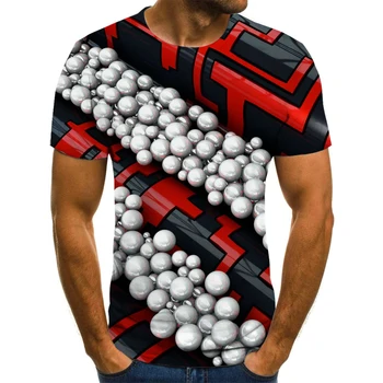 Zabavno 3D tri-dimenzionalni žogo T-shirt modi priložnostne kratka sleeved poletje Harajuku športna majica s kratkimi rokavi moški in ženske zabavna natisnjeni
