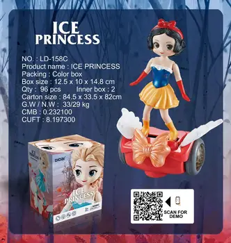 Zamrznjeno Električni Ples Princesa Lutka Igrače Elsa Ana Dol Akcijska Figura, Obračanje Projekcija Lahka Glasba Model Lutke Za Dekle