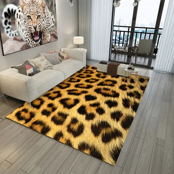 Zebra Leopard, Tiger Tiskane 3D Preprogo, Dnevna Soba Preprogo Non-Slip Antiskid Mat Živali tiskanja Preprogo