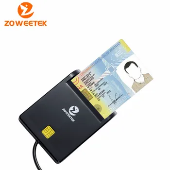 Zoweetek 12026-1 Enostavno Comm EMV USB Smart Card Reader CAC Common Access Card Reader Adapter ISO 7816 Za KARTICO / ATM / IC/ID Kartice