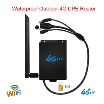 Zunanji 4G LTE Usmerjevalnik High Power 300Mbps Brezžični CPE Usmerjevalnikom CAT4 3G/4G KARTICO WiFi Usmerjevalnik Za IP Kamero/Zunaj WiFi Pokritosti