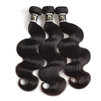 človeški lasje snope z čelnega telo val, kratek naravnih brazillian lase razširitve vezavi preplucked 3 sklope, za black ženske