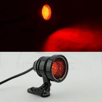 Črno Rdeča LED Rep Zavore Opozorilne Luči Nosilec Nosilec Za motorno kolo Harley Plovec Chopper Racer ATV