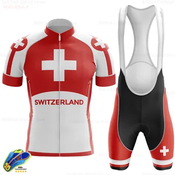 Švica 2020 Bela Kolesarjenje Oblačila Kolo Jersey Dihanje Človeka, Kolesarska Oblačila Poletni Kolesarski Dres 19Dgel Kolesarske Hlače
