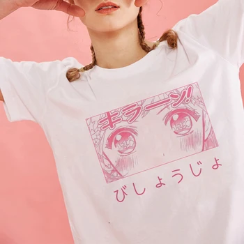 Ženske T-shirt Japonski Anime Risanke Sailor Moon Svoboden Tisk Kratek Rokav Harajuku T-majice Poletje Kawaii O-Vratu Modni T-shirt