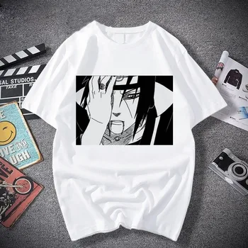 Ženske T-shirt Ulične Naruto Sasuke Poletje Harajuku Kul Tshirt Unisex Majica Japonski Anime Smešno Risanka Hip Hop Vrhovi Tees