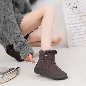 Ženske Čevlje 2020 Moda Nepremočljiv Sneg Škornji Zimski Ženske Čevlje Priložnostne Svetlobe Gleženj Toplo Zimo Plus Žamet Čevlji