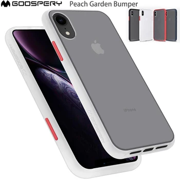 Živo srebro Goospery Breskev Vrt Odbijača Matt hibridni Shockproof Zaščitna Slim case Kritje za iPhone 6 6s 7 8 plus X XS XR Xs Max