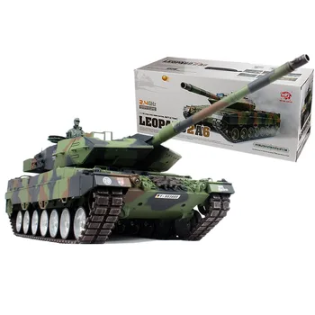 1:16 Nemški Leopard Glavni Bojni Tank 2.4 G Daljinski Upravljalnik Model Vojaški Tank Z Zvokom Dim Streljanje Učinek