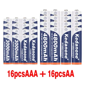 1,2 V 4800mAh NI MH AA Baterije za ponovno Polnjenje+AAA baterije 3000 mAh Rechageable baterija NI-MH 1,2 V AAA baterije