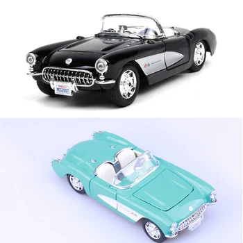1:24 1957 Corvette Discast Zlitine Zamenljivih Klasičen Avto Model Retro Kovinski Vozila, Fantje, Otroci Igrače Zbiranje Zaslonu Kažejo Darilo