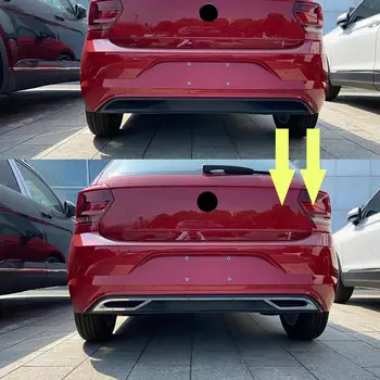 1 Nastavite Zadnji Odbijač Difuzor Lip Spojler Zraka, izpuh Izpušni naslovnica Stripa Trim Za Volkswagen za VW Polo MK6 Polo Plus 2018 19 +