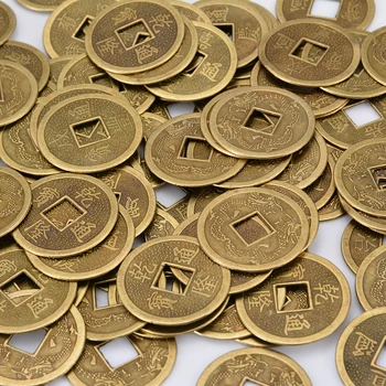 100 kozarcev Cinkove Zlitine Srečo, Srečo, ki Feng Shui Antični Kitajski Stari Denar Kovanec Za Domačo Zbirko