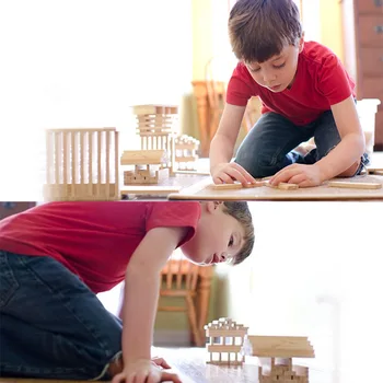 100 kozarcev Montessori Otroške Igrače Otrok Jenga Lesene Otroci Toddlers gradniki Učenje Izobraževalni Predšolsko Usposabljanje Darila