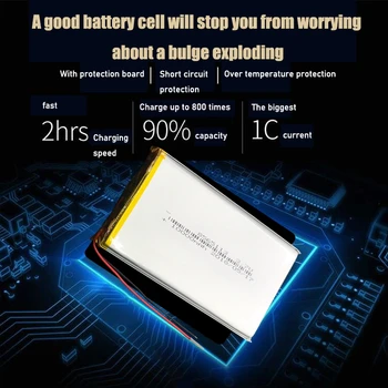 10000mAh 3,7 V 8565113 Litij-Li-polymer Baterija za Polnjenje Li-ion Li Po celice Za DVD GPS Medicinske Naprave PDA E-knjige v mp3